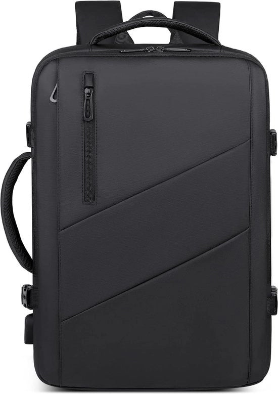 Borsa per uomini con caricatore USB - Modella, anti furto, impermeabile - 156 pollici portatile - Camping, lavoro, università, casual - Ripiegabile