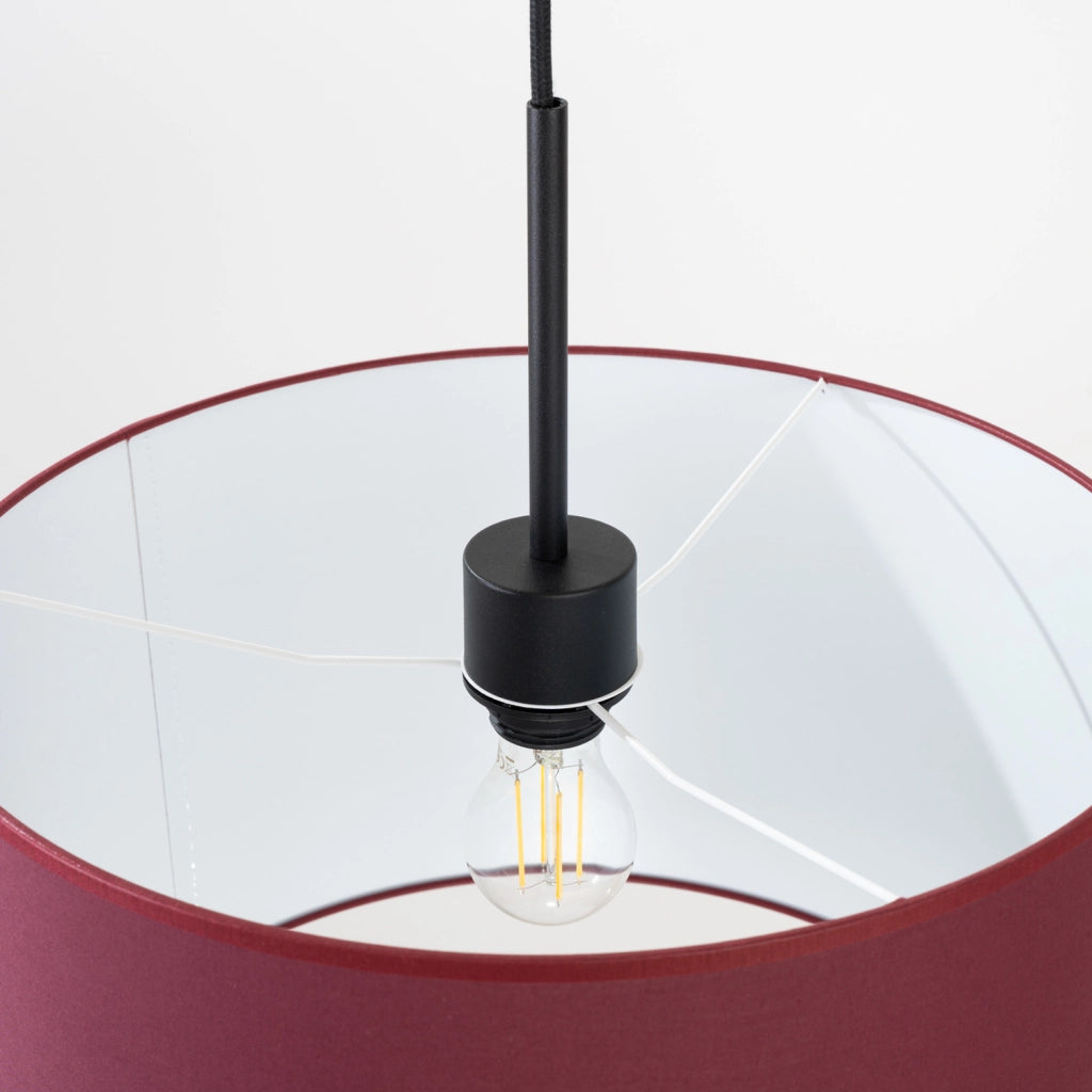 Lampada a sospensione minimal borgogna 40cm E27 PURELA