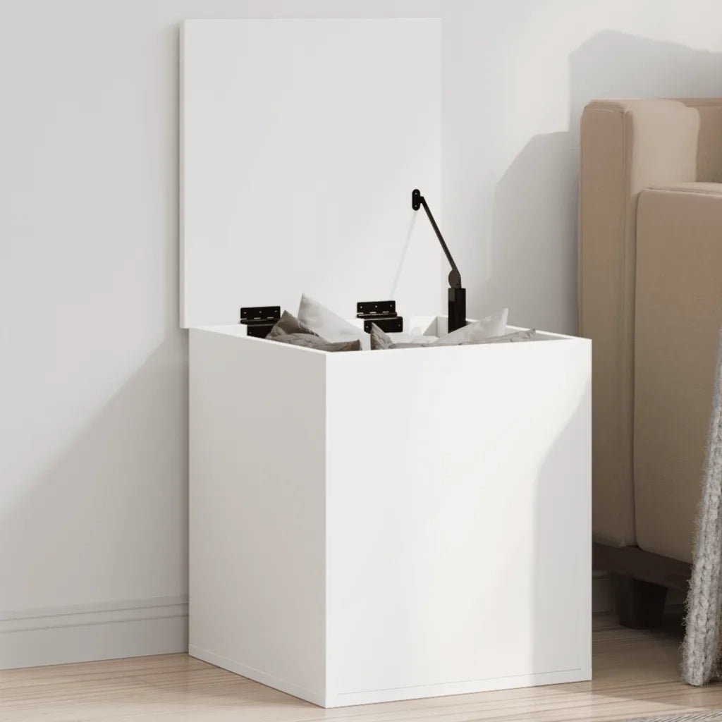 Contenitore Portaoggetti Bianco 40x42x46 cm Legno Multistrato