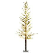 Albero di Natale artificiale con luci LED 245 cm per esterni e interni bianco stile moderno classico