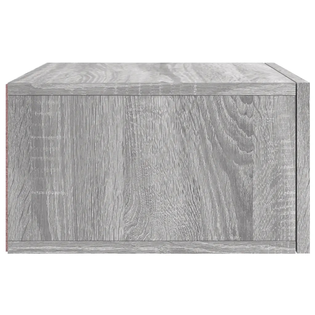 Comodino | Armadio da Notte | Mobiletto da notte a Muro Grigio Sonoma 35x35x20 cm