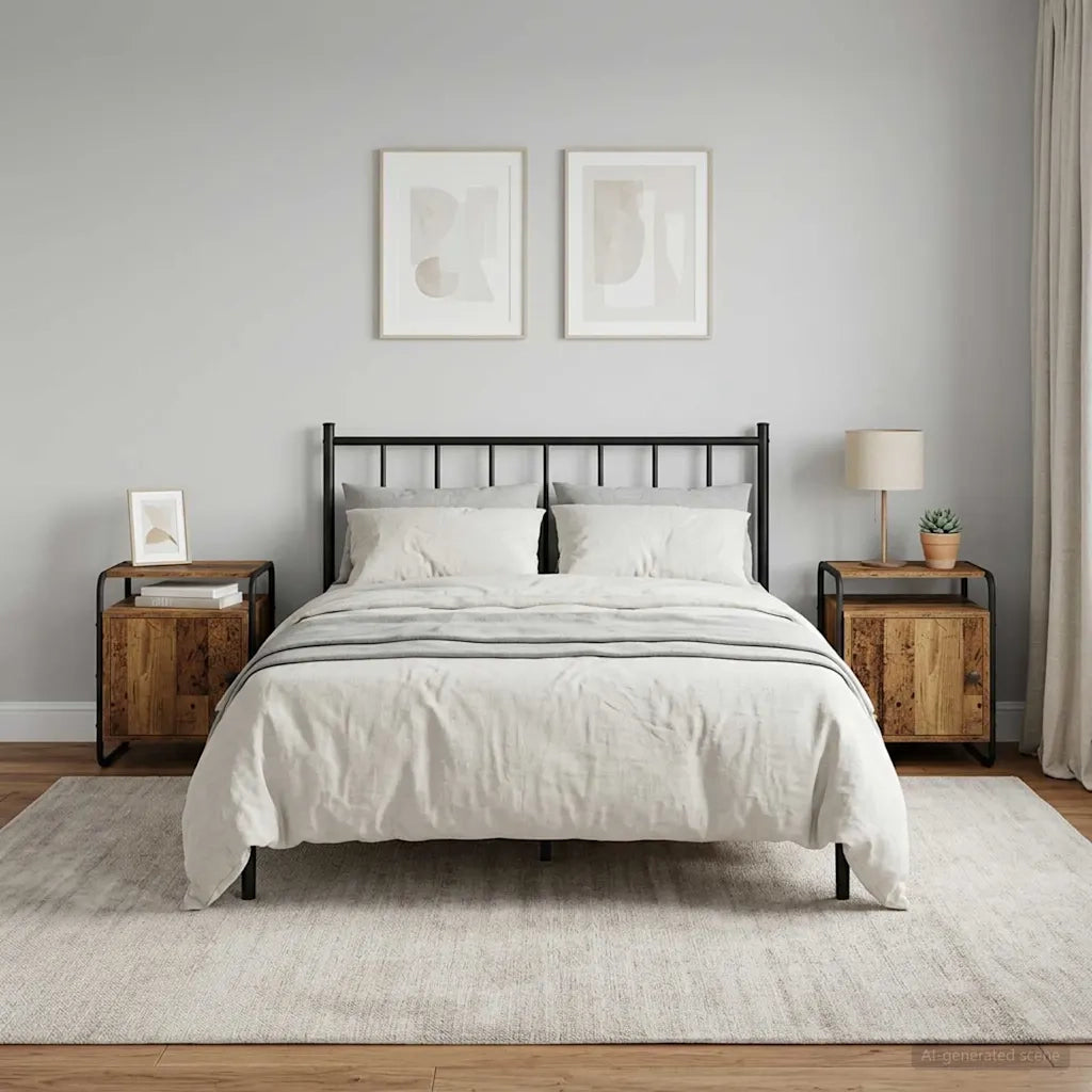 Armadio da Notte 2 pz Legno antico Legno ingegnerizzato 8007620