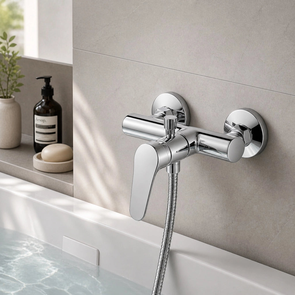 Rubinetto Miscelatore Vasca Bagno Doccia Cromato Monocomando 1/2" 52930