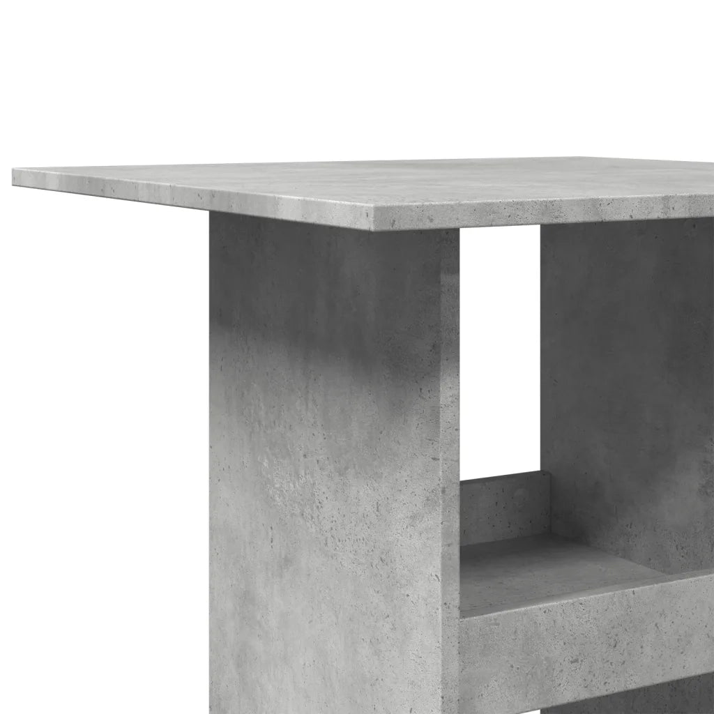Tavolo Bar Portaoggetti Grigio Cemento 60x60x102 cm Multistrato