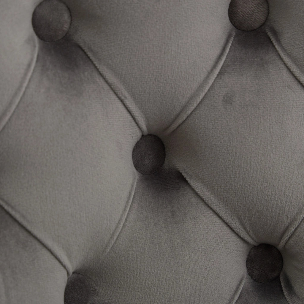 Sgabello da bar girevole in velluto con seduta a 360 gradi, schienale curvo e gambe in legno, grigio