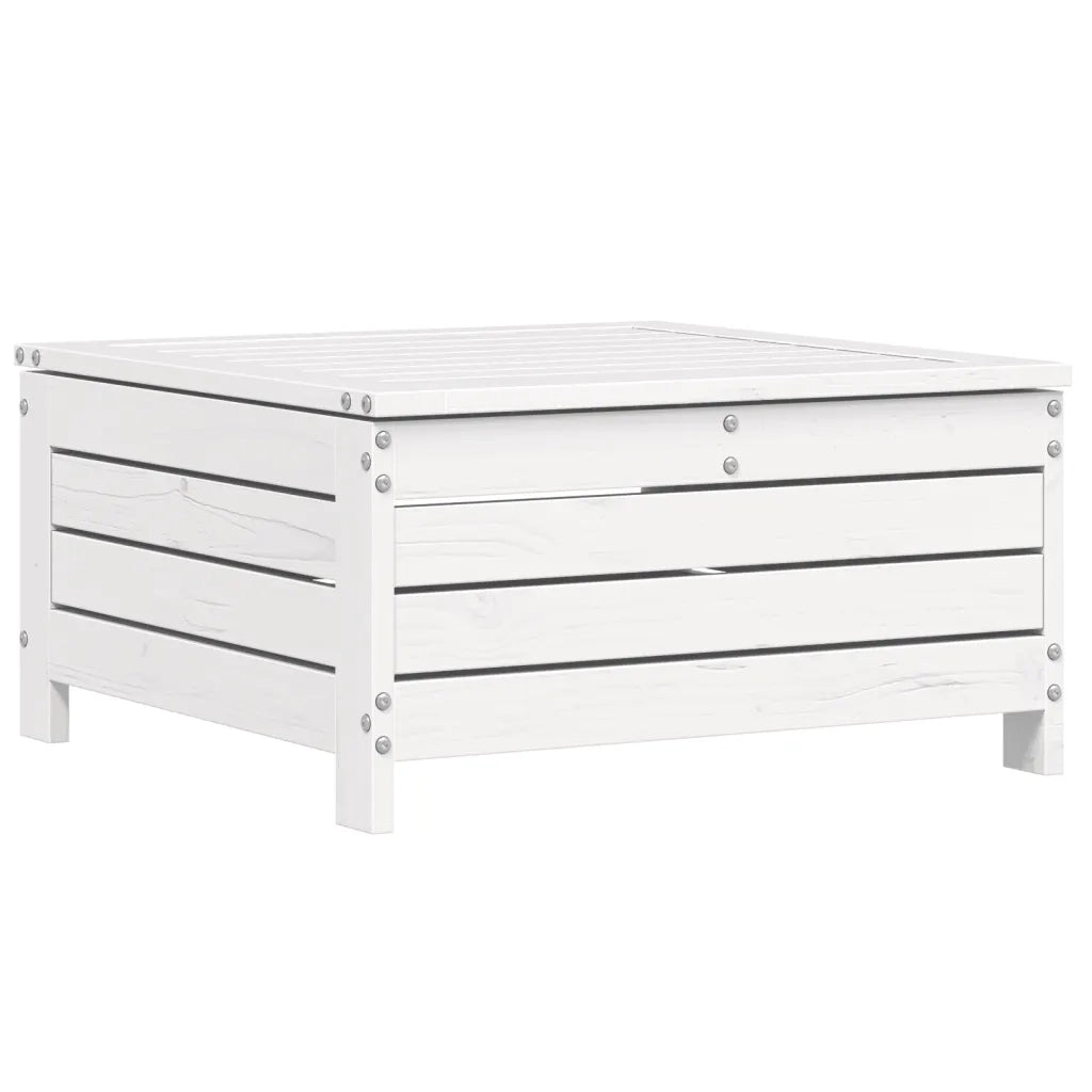 Set Divani da Giardino 6 pz Bianco in Legno Massello di Pino 3250705