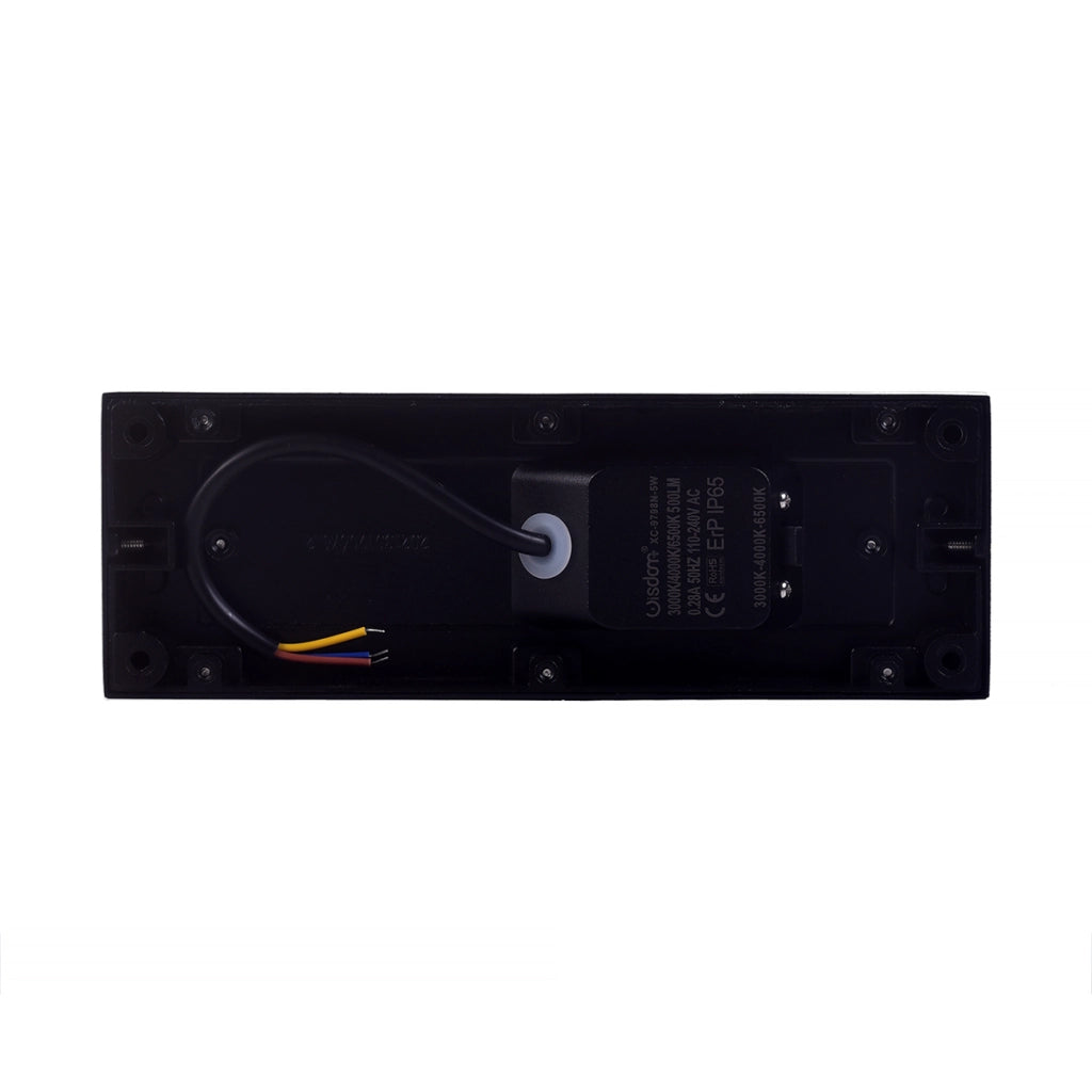SEGNAPASSO LED A PARETE 5W NERO CON CCT SWITCH 3 TEMPERATURE COLORE IP65 - EFFICIENZA ENERGETICA E DESIGN MODERNO PER INTERNI ED ESTERNI