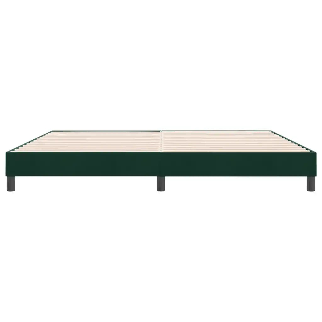 vidaXL Giroletto senza Materasso Verde Scuro 180x220 cm in Velluto