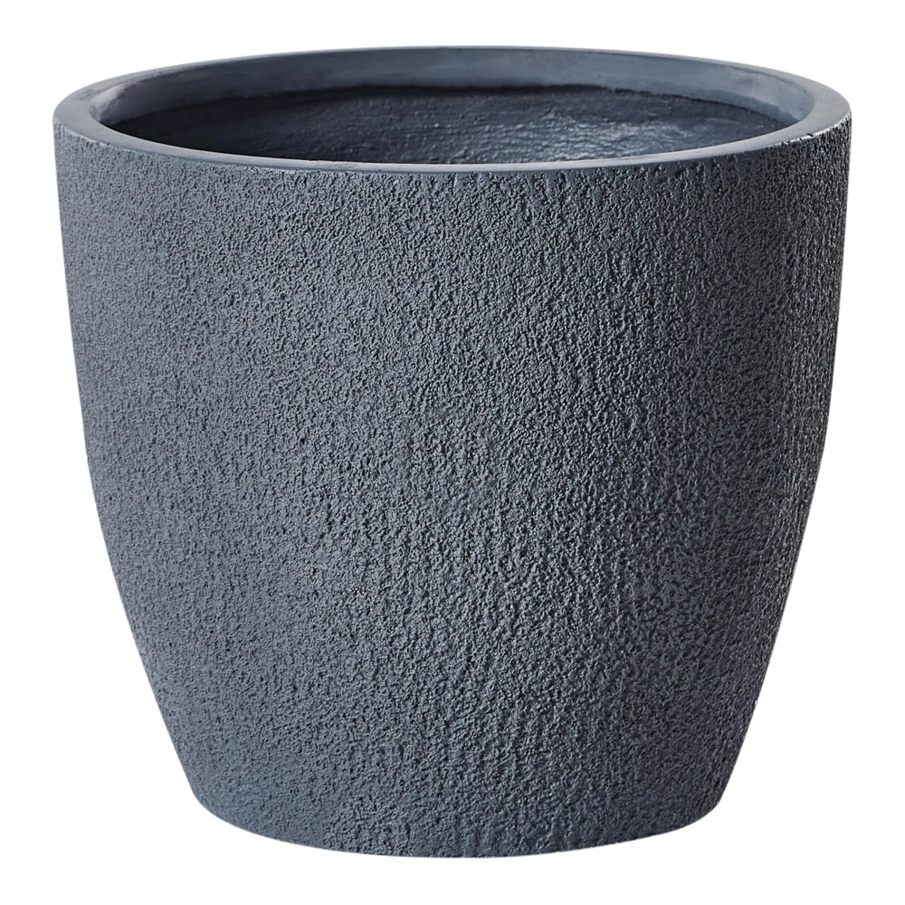Vaso da fiori in argilla grigio 46 x 46 x 46 cm per interni ed esterni resistente alle intemperie