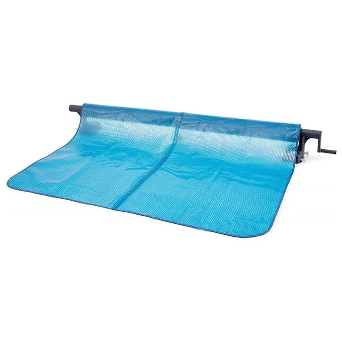 Rullo Per Copertura Solare per Piscine 274-488 cm Alluminio e PVC Grigio Intex