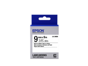 Epson Nastro fondo Standard Bianco per testo Nero 9/9 LK-3WBN
