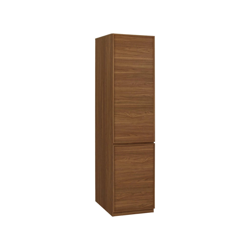 Modulo guardaroba effetto legno 2 ante 5 ripiani, noce