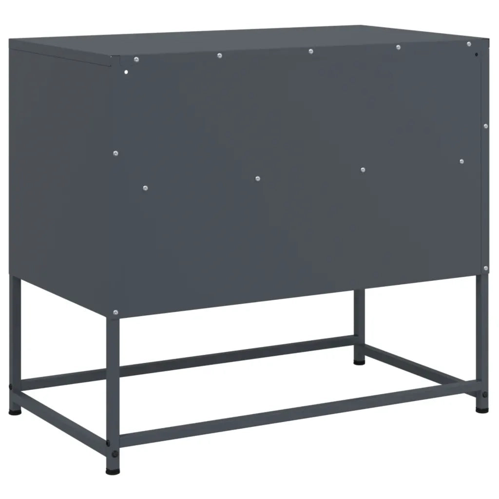Mobile TV-Credenza TV-Console TV Antracite 68x39x60,5 cm in Acciaio 244531