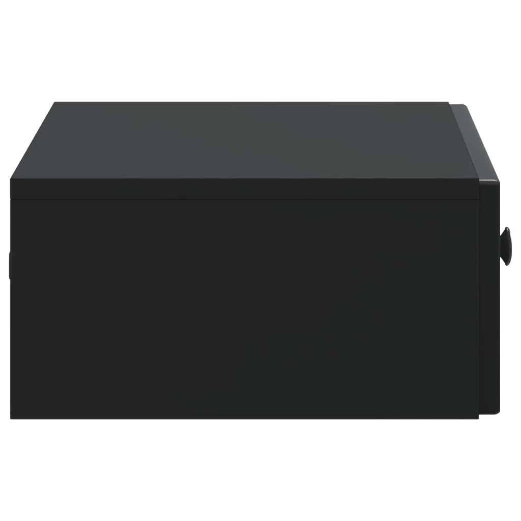 Tavolino da Parete Laterale Nero 59 x 34,5 x 17 cm