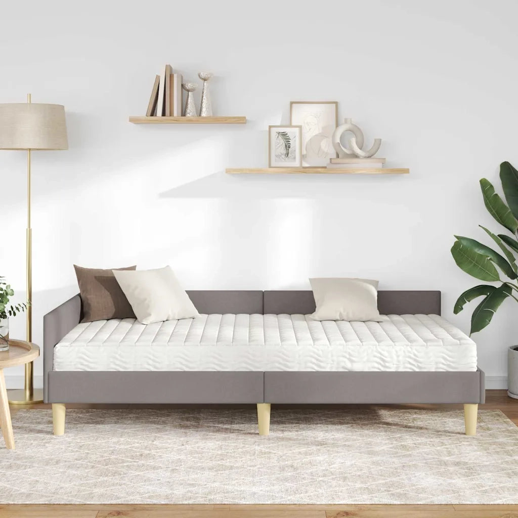 Struttura Letto Angolare con Materasso 2 pz-Giroletto con materasso Talpa Tessuto 246578