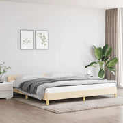 Giroletto senza Materasso-Struttura Letto Crema 200x200 cm in Tessuto 328199