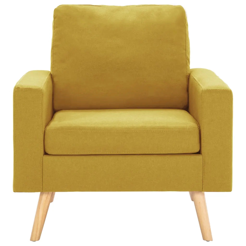 Set Divani 2 pz in Tessuto Giallo 3056620
