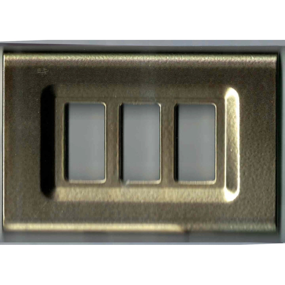 Trade Shop - Placchette Placche In Abs Serie Magic Elite Bticino Compatibili Color Copriprese - Nero -3 Fori     -