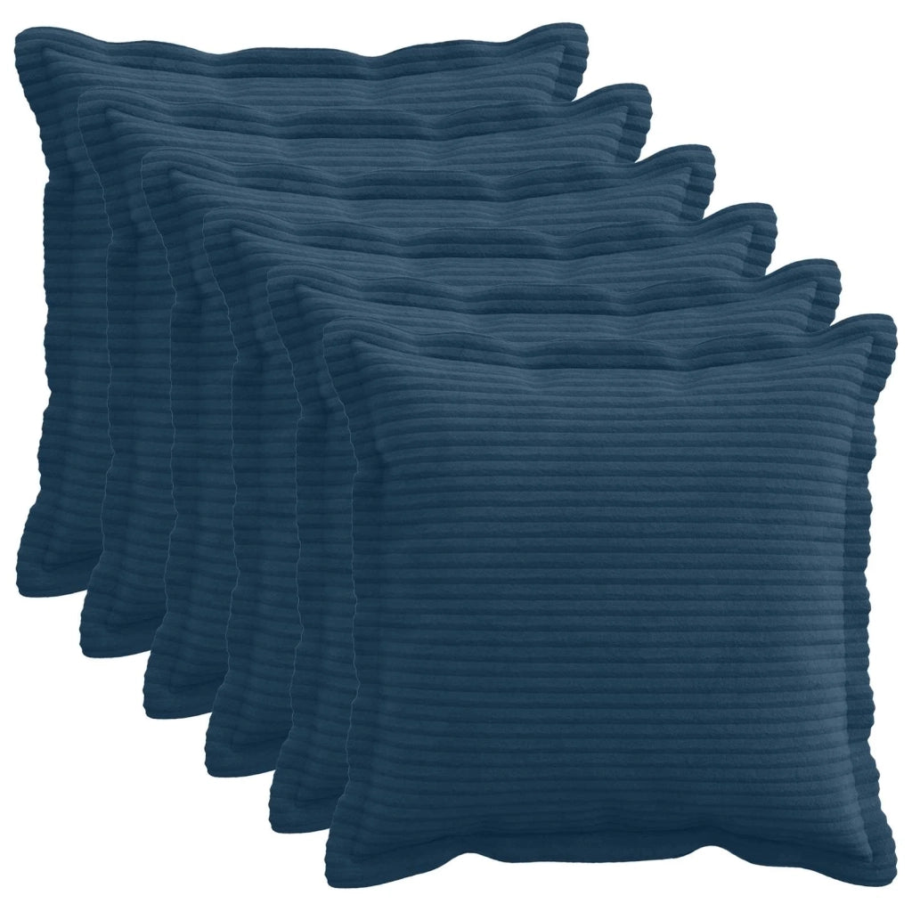 Federa 6 pz HOUTEN Blu navy 50 x 50 cm corduroy 919109