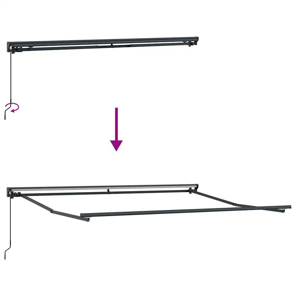 Struttura della tenda Regolabile Antracite 3,5 x 2,5 m Acciaio 42002527