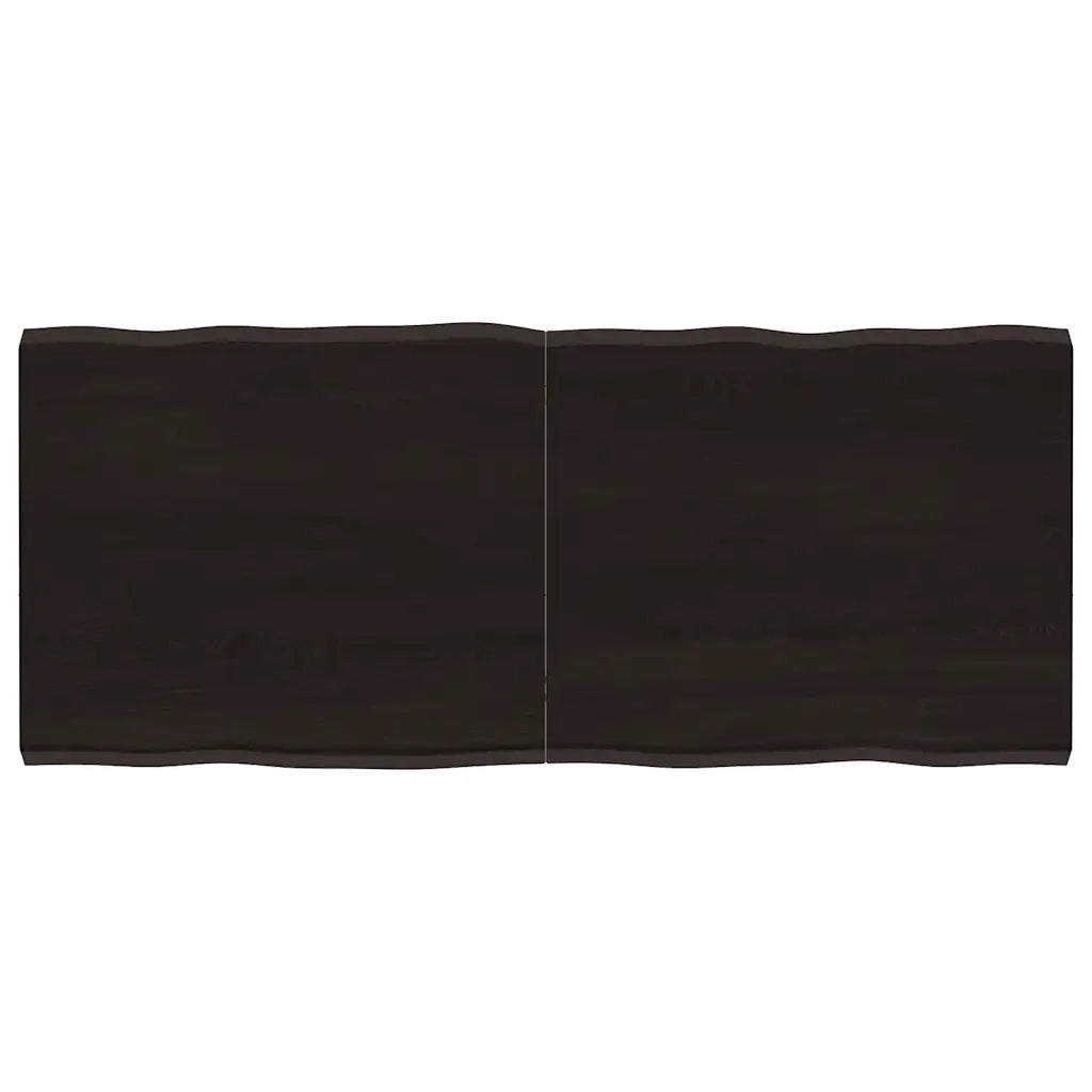 Piano Tavolo Marrone Scuro 140x60x(2-4)cm Rovere Non Trattatocod mxl 79413