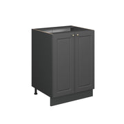 Vicco Mobiletto base cucina Landhaus antrazit-oro 60 cm , PL Marmo