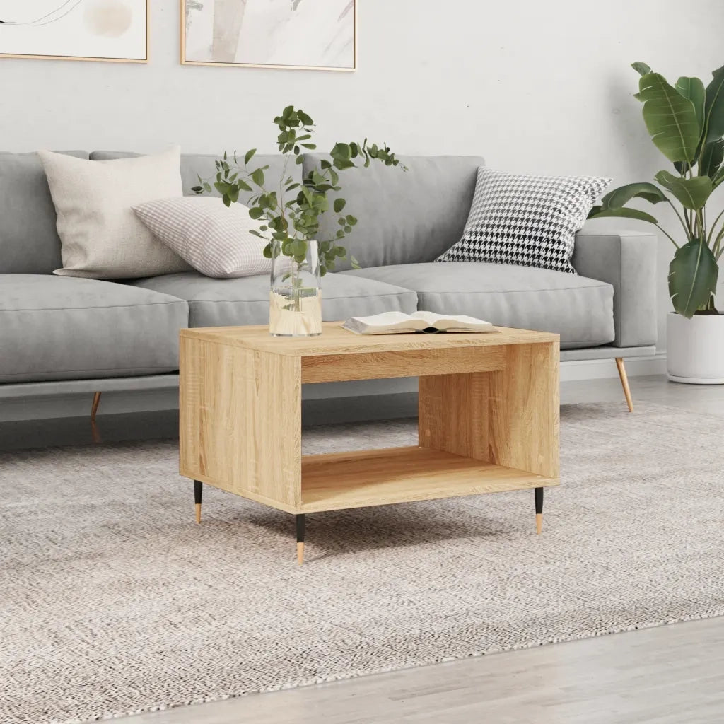 Tavolino da Salotto Rovere Sonoma 60x50x40 cm Legno Multistrato 829247