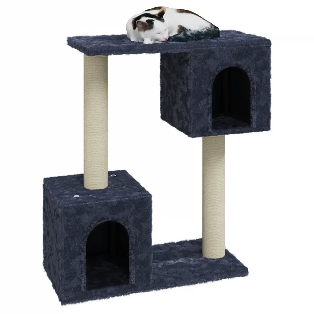 Albero per Gatti con Tiragraffi in Sisal Grigio Scuro 60 cm CFW9832559