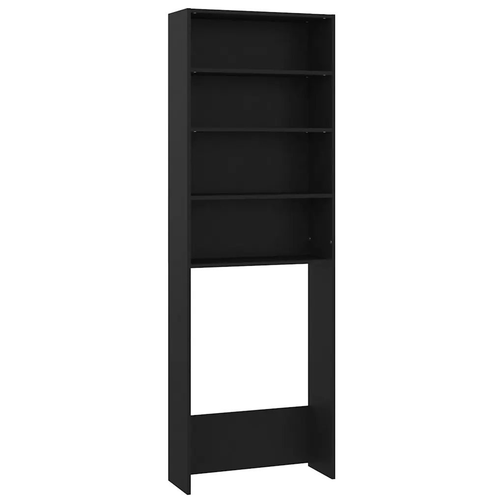 Mobile per Lavatrice Nero 64x24x190 cm 808405
