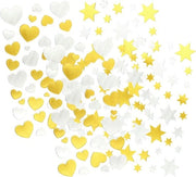 Stickers autoadesivi per attività di creatività - 240 stelle metalliche a forma di cuore