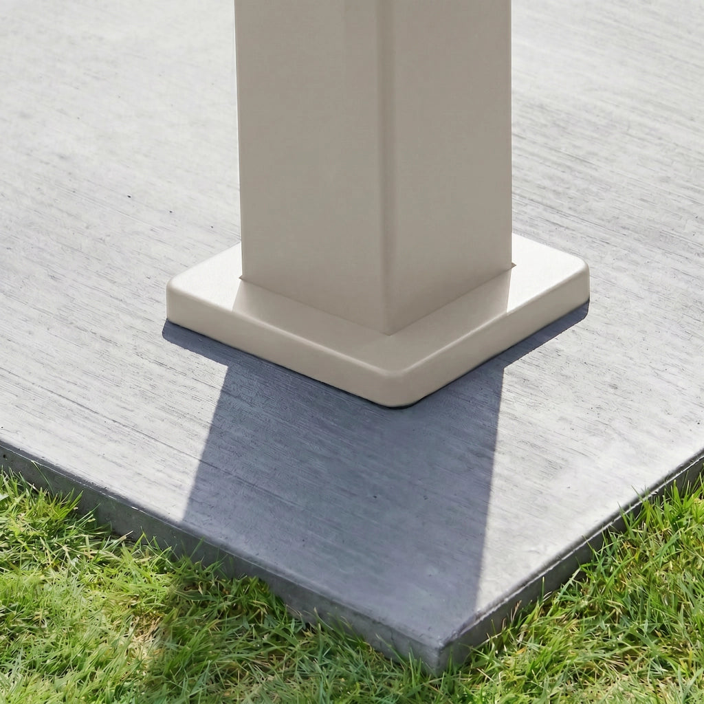 Pergola bioclimatica 3x4m in alluminio, lamelle orientabili, beige