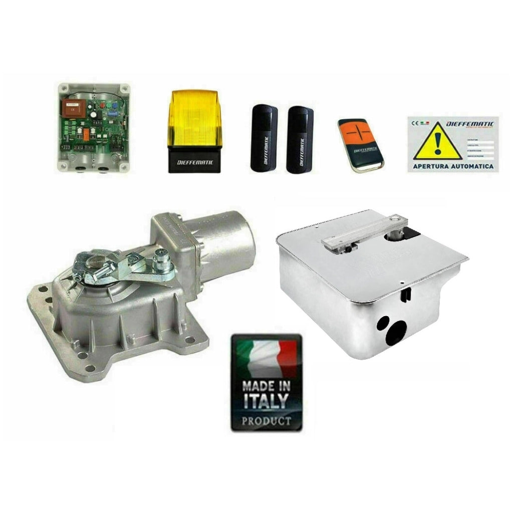 KIT CROMO AUTOMAZIONE CANCELLO A BATTENTE 230V INTERRATO CON CASSA INOX