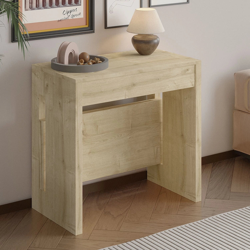 Tavolo da pranzo allungabile in legno "Nivo" - 80 x 44 x 76 cm - Beige