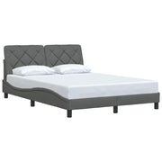Letto matrimoniale | Letto per adulti | Giroletto senza Materasso Grigio Scuro 120x200 cm Tessuto