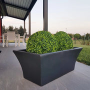 Garden Italia Fioriera Moderna Liscia Svasata ECSL 90×35 cm in Resina  – Made in Italy, Resistente al Gelo e Antiurto Colore: Antracite