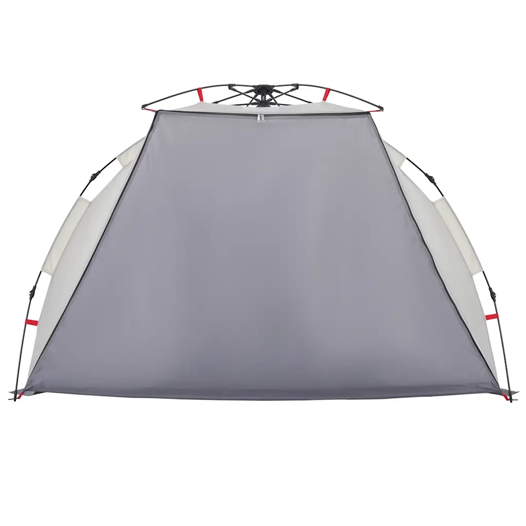 Tenda da Spiaggia 2 Persone Grigio Rilascio Rapido Impermeabile