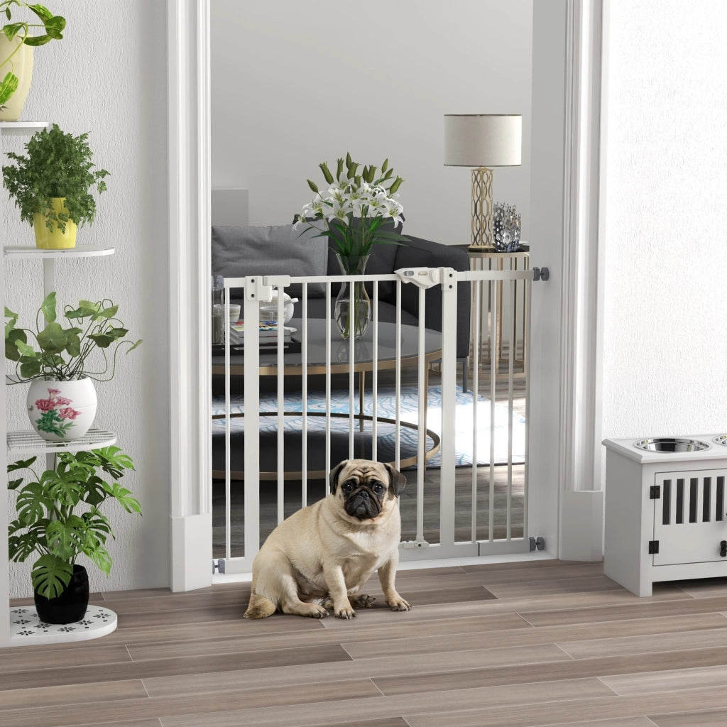 Cancelletto di Sicurezza per Animali ¨C Xylo ¨C Chiusura Automatica Doppio Blocco Bianco