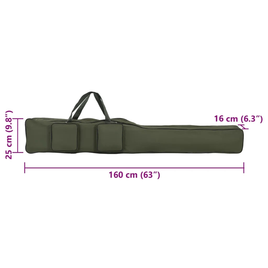 Borsa per Canna da Pesca Verde 160 cm in Tessuto Oxford