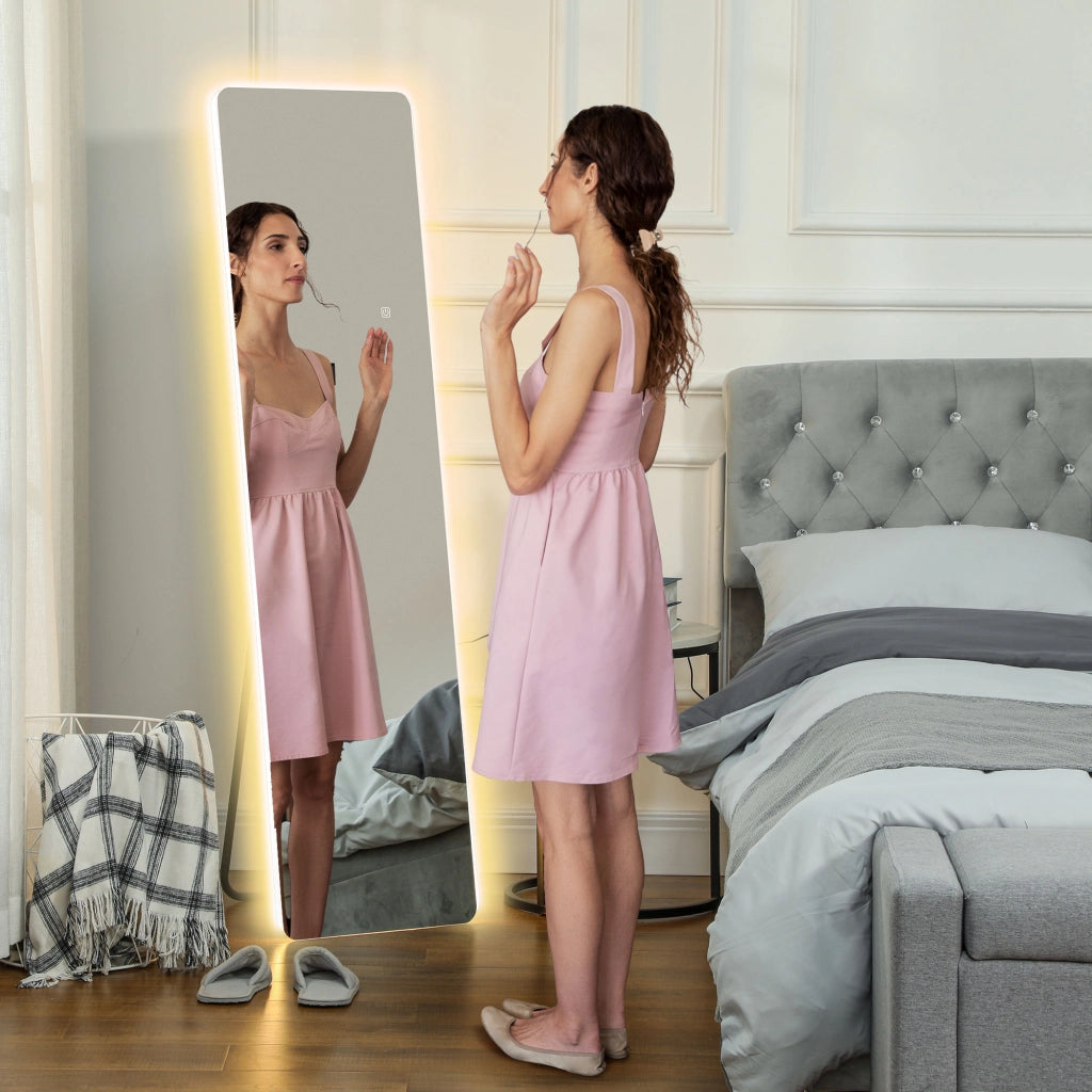 Specchio LED corpo intero ¨C zephmum ¨C nero 40x150 cm