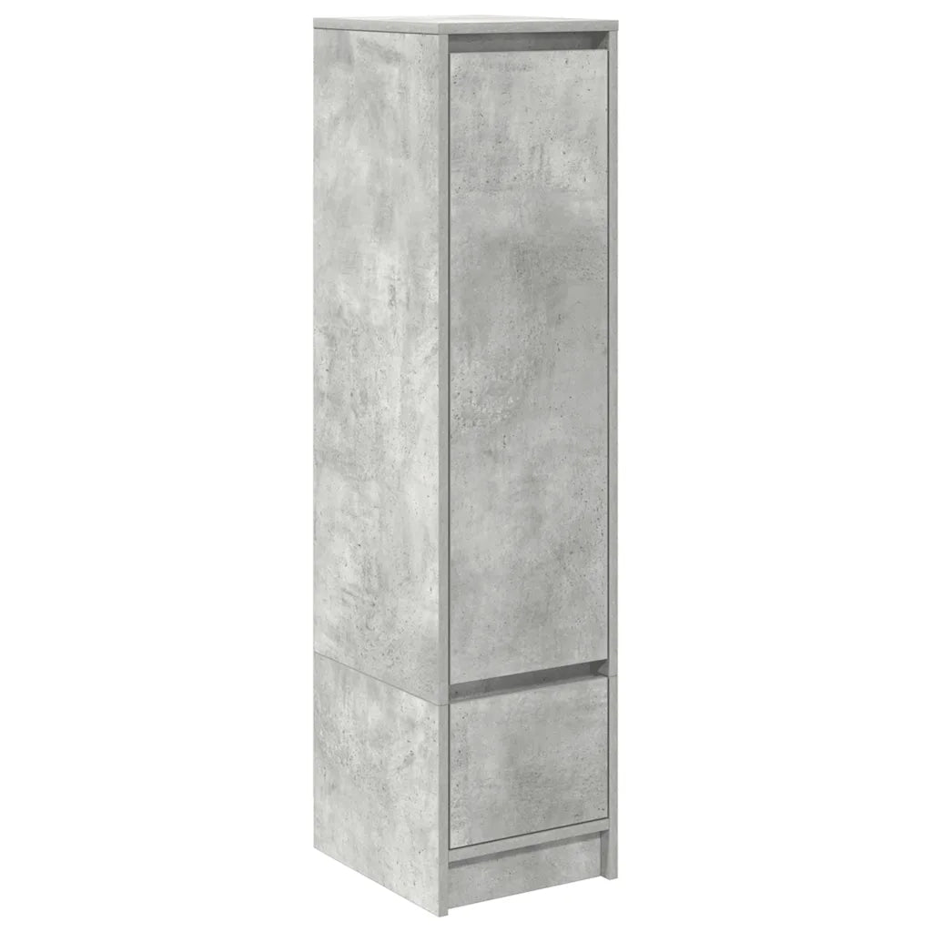 Credenza-Buffet-Armadio da cucina Grigio Cemento 29,5x34x119,5 cm in Legno Multistrato