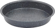 Bacchetta rotonda - 23 cm di diametro / 24 cm antiscivolo, fondo profondo, in acciaio inossidabile, facile da pulire, fondo solido, resistente al forno fino a 220 °C, piatto da forno leggero