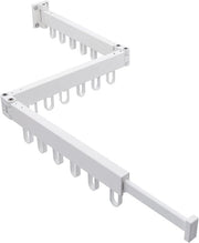 Scaffalatura per Lavanderia Pieghevole - Bianco, 3 Livelli Asciugatrice per Parete per Balcone, Lavanderia, Corridoio