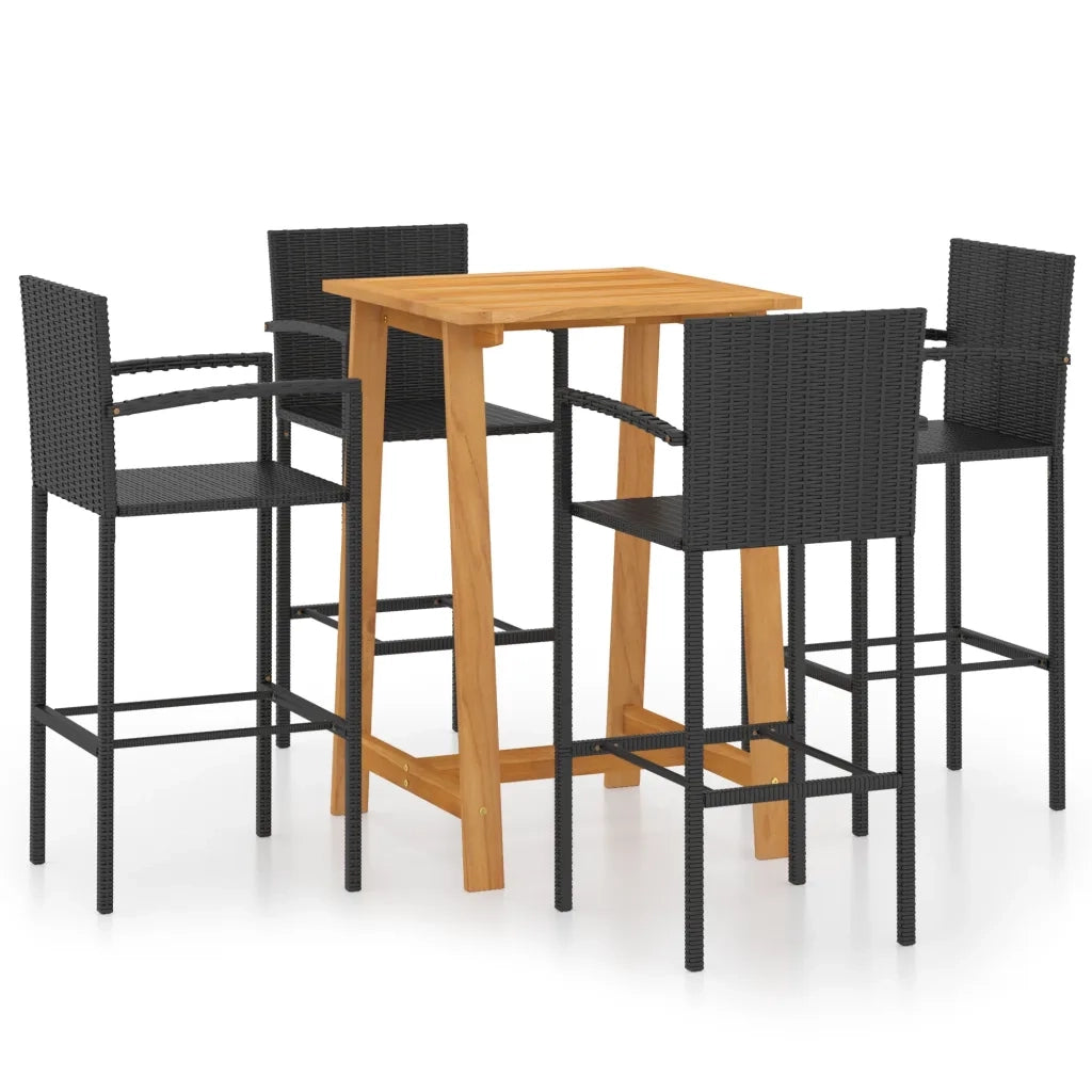 Set Bar da Giardino 5 pz Nero cod mxl 40326