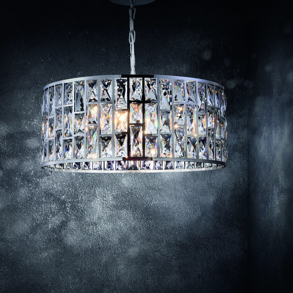 Lampadario cristallo cromato Maytoni Gelid 4xE27 Ø50