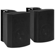 Altoparlanti Stereo da Parete 2 pz Neri Interni Esterni 80 W