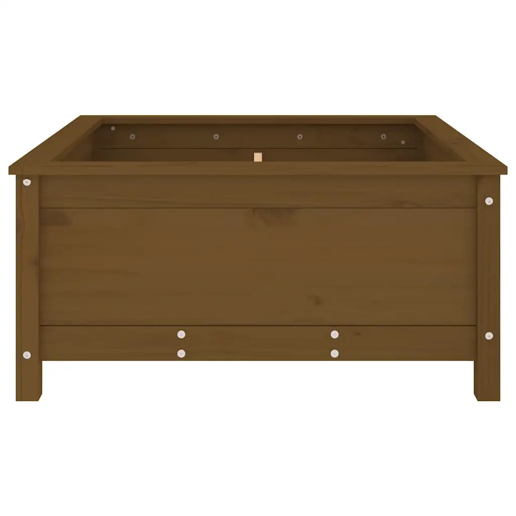 Fioriera da Giardino-Vaso da Esterno Ambra 82,5x82,5x39 cm Legno Massello Pino