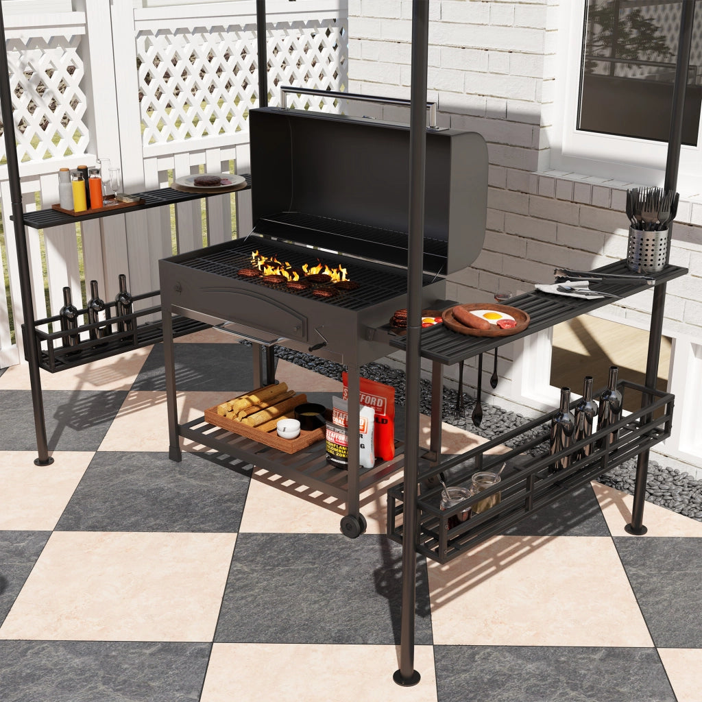 Tenda da Giardino con Scaffale ¨C Zephmum ¨C Beige