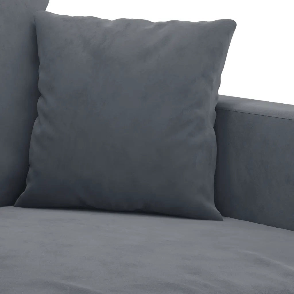 Set di Divani 4 pz con Cuscini Grigio Scuro in Velluto 3201691