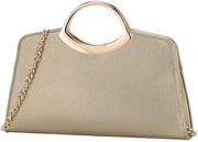 Borsa da Trasporto per Donna, Moda Vegan Borsa da Donna per la Sera, Borsa da Donna Formale da Trasporto a Mano per Festa, Matrimonio, Cocktail, con Finitura a Specchio