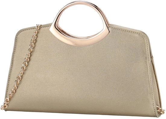 Borsa da Trasporto per Donna, Moda Vegan Borsa da Donna per la Sera, Borsa da Donna Formale da Trasporto a Mano per Festa, Matrimonio, Cocktail, con Finitura a Specchio